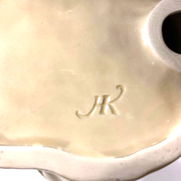 Vintage Harvey Knox Ceramic Calico Cat Blue Eyes Signed - Picture 10 of 15